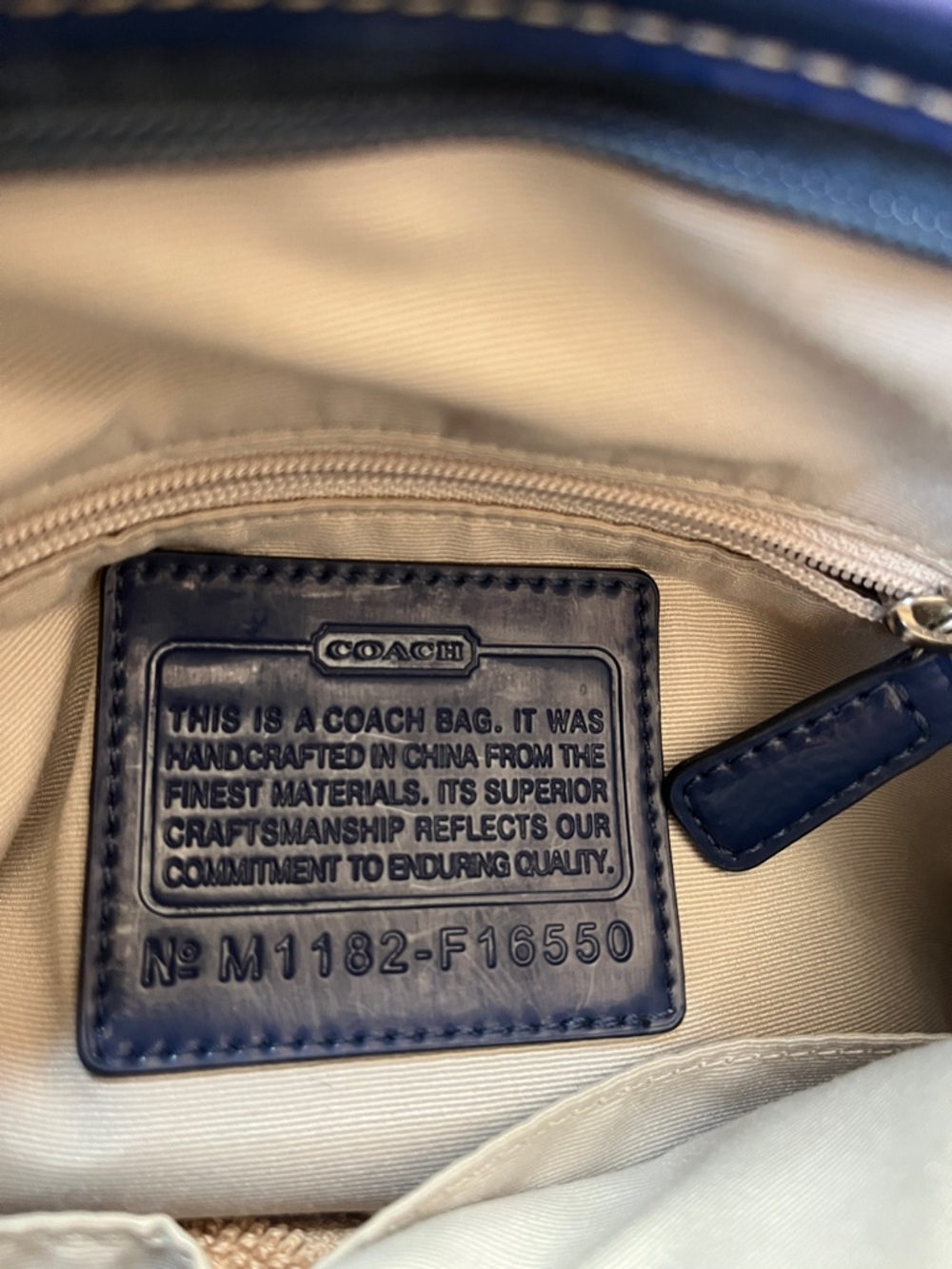 Coach Blue Signature Jacquard Crossbody Bag - Picture 3 of 4